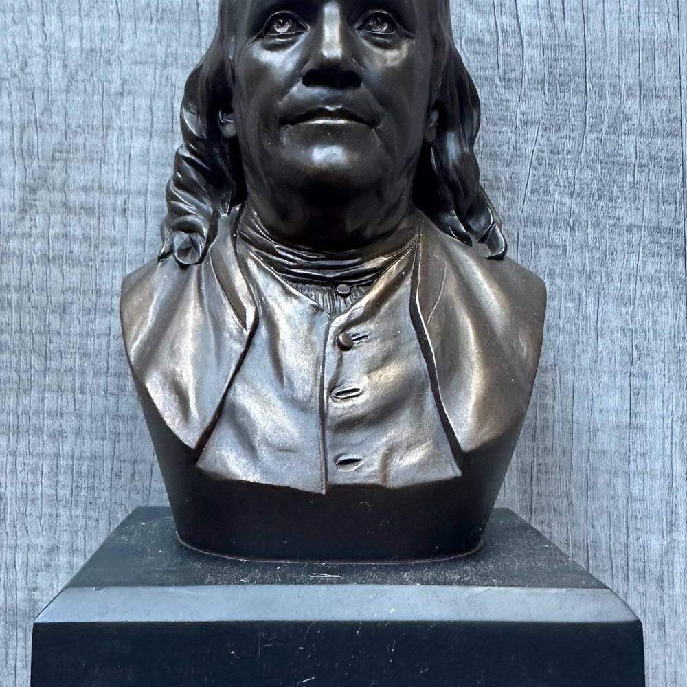 Benjamin Franklin Bronze Bust Collection Sculpture